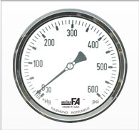 6” FA Series Large Dial Face Liquid Filled Pressure Gauge